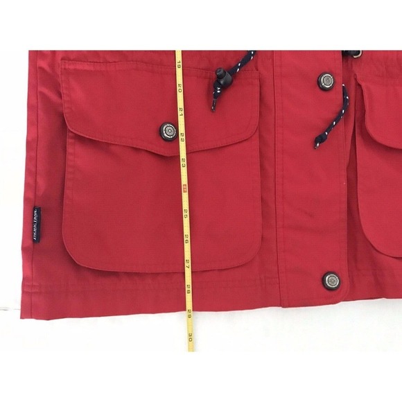 Pacific Trail | Mens Size S Red Parka Jacket Full Zip Hidden Hoodie Drawstring - Picture 11 of 12
